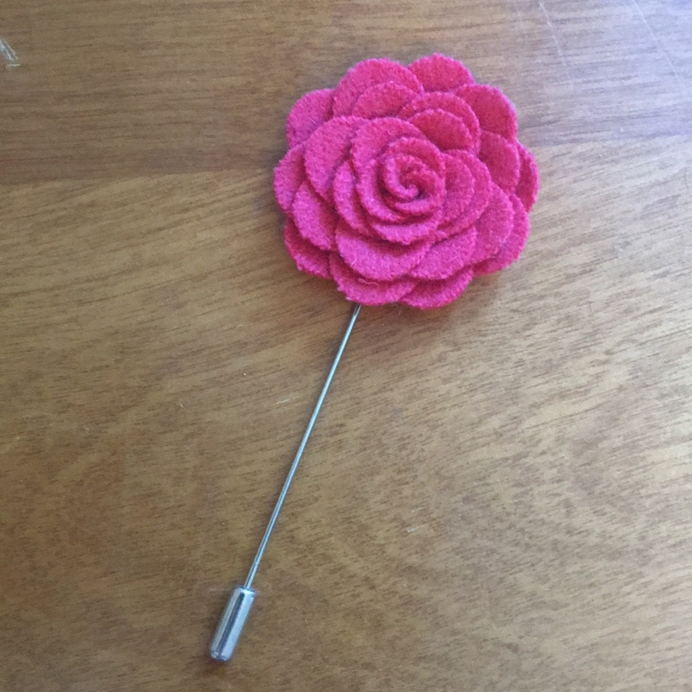 Red Floral Stickpin